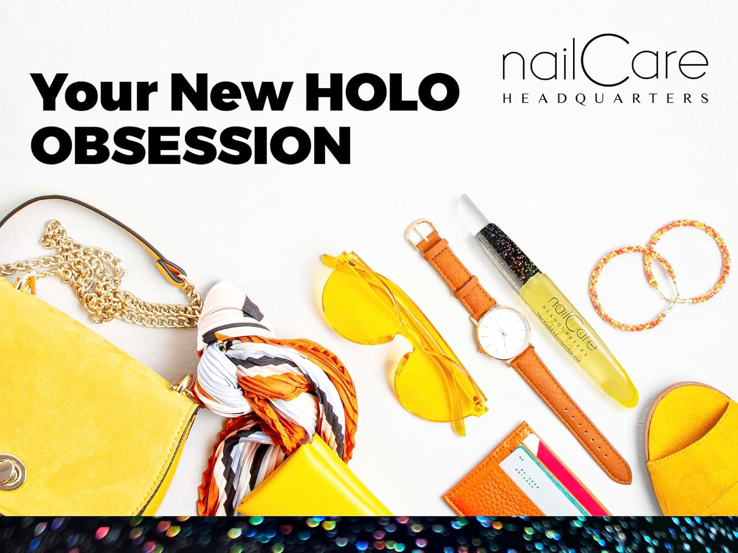 Nail Care Headquarters Refillable Holographic Cuticle Oil Pen for Nails - Empty Holo Squeeze Nail Oil Pen with Brush by Bliss Kiss | 1 Pen image number 5