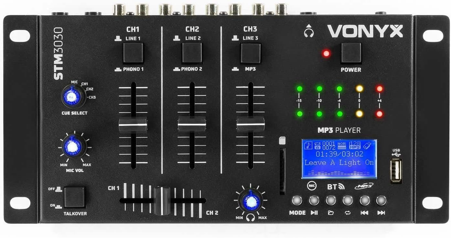Vexus 172.990 STM3030 Bluetooth DJ Mixer 4 Channel