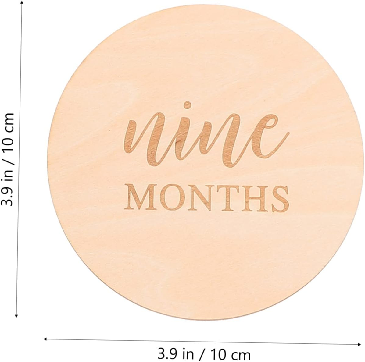 14Pcs Wood Milestone Discs Smooth Polished Wood Material Safe Skin Friendly Photo Props for Newborn Growth Tracking Party Decoration image number 3