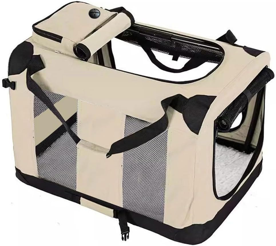 AIMALL 1Pc Folding Pet Carrier Bag 23.6In Portable Cat Dog Cage with Zipper Protection for Medium and Large Pets image number 4