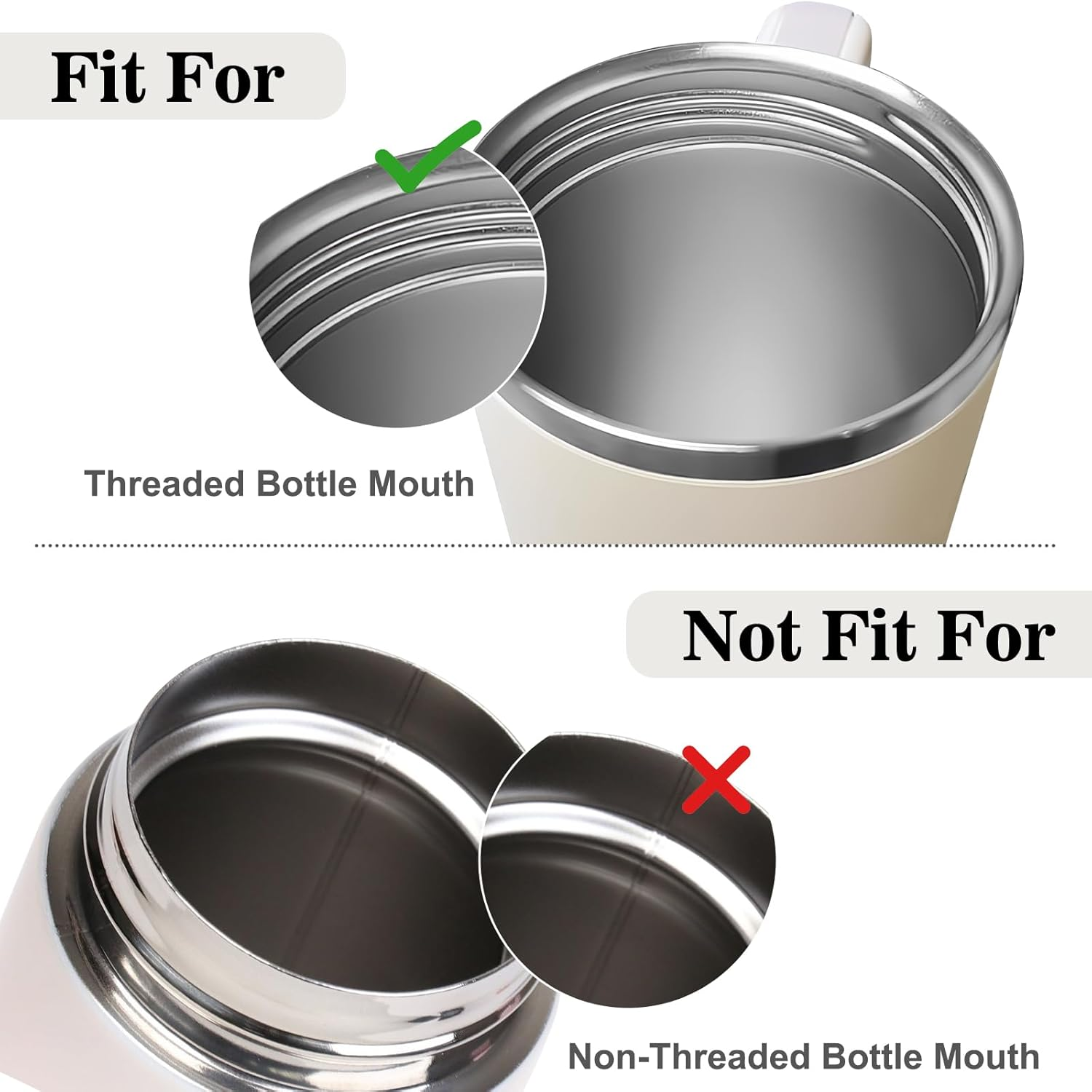 40 OZ Tumbler Flip Straw Lid Fit for Stanley Cup,2Pcs 40 OZ Spill Proof Lid,Clear Replacement Lids Fit for Stanley (Black, 40Oz) image number 3