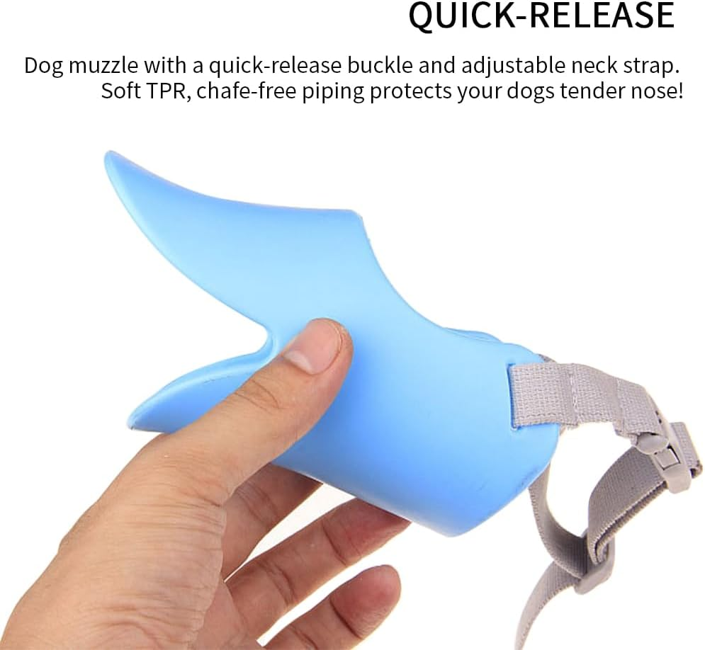 Saycker Practical Duck Bill Shape Muzzle Quick Release Stop Dog Barking TPR S/M/L image number 3