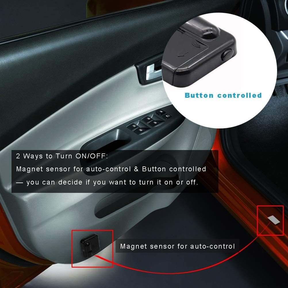 2PCS Car Door Projector Logo Light for Hello Kitty,Courtesy Ghost Shadow Door Lamp Fit All Car