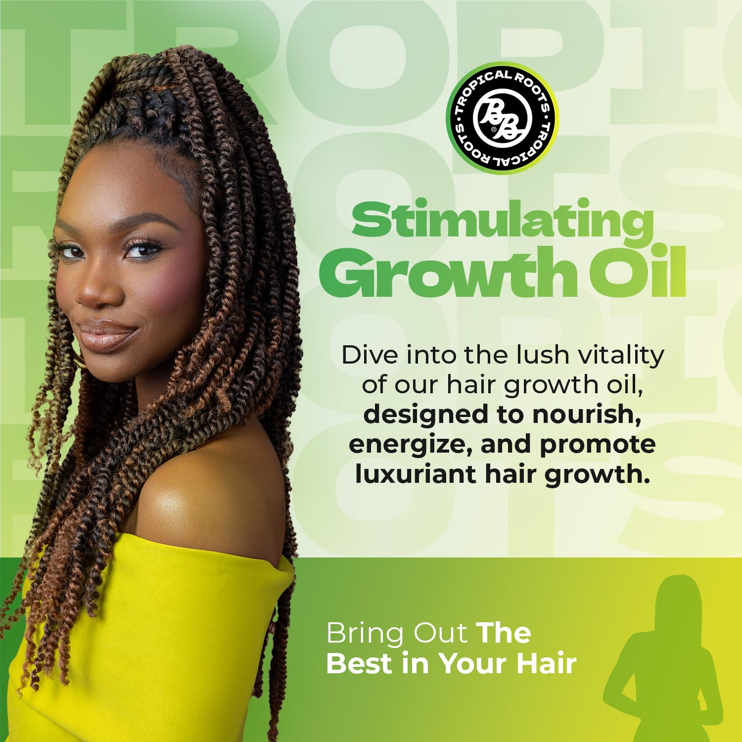 Bronner Brothers Tropical Roots Growth Oil, 8 Ounce image number 1