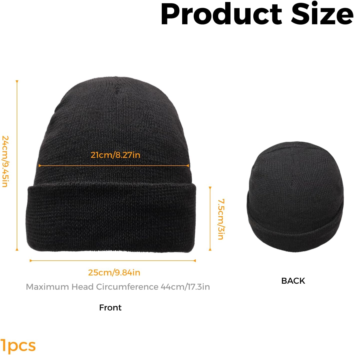 Beanie for Men Women Winter, Thick, Thermal, Fleece-Lined Knit Cap for Beanie, Ideal for Running, Skiing, Snowboarding, and Other Cold Weather Outdoor Activities, Classic, Stylish & Warm image number 3