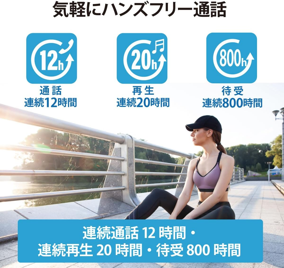 Ohm Electric Audiocomm HST-W60N-W 03-0493 OHM Earphones, Single Earphones, Headset, Microphone, Incoming Calls, Lightweight, Hook Type, Bluetooth, Multi-Point, In-Ear Type, White image number 4