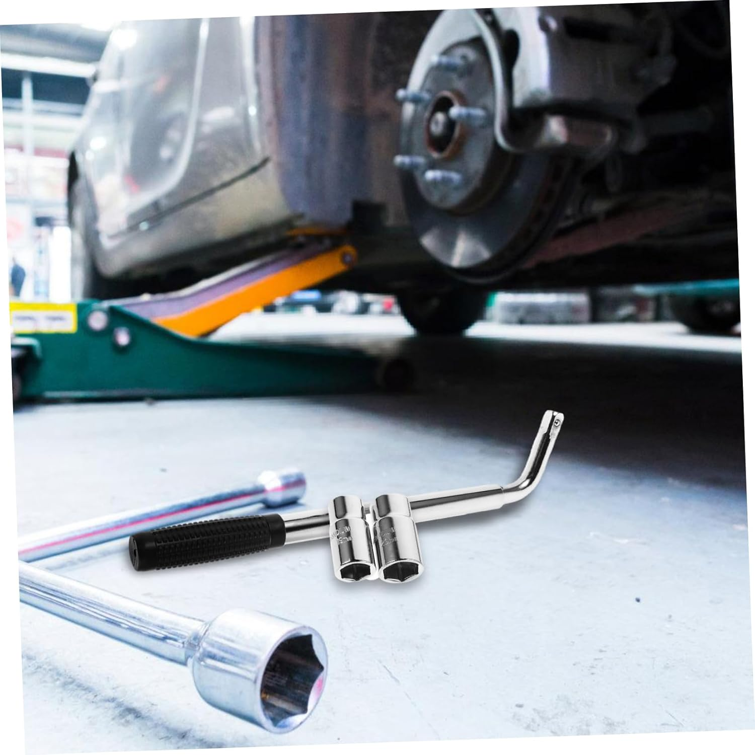 Parliky Car Jack Ratchet Wrench Jack Wrench Long Handle for Tire Wheel Spare Tire Tool Kit for Automotive image number 3