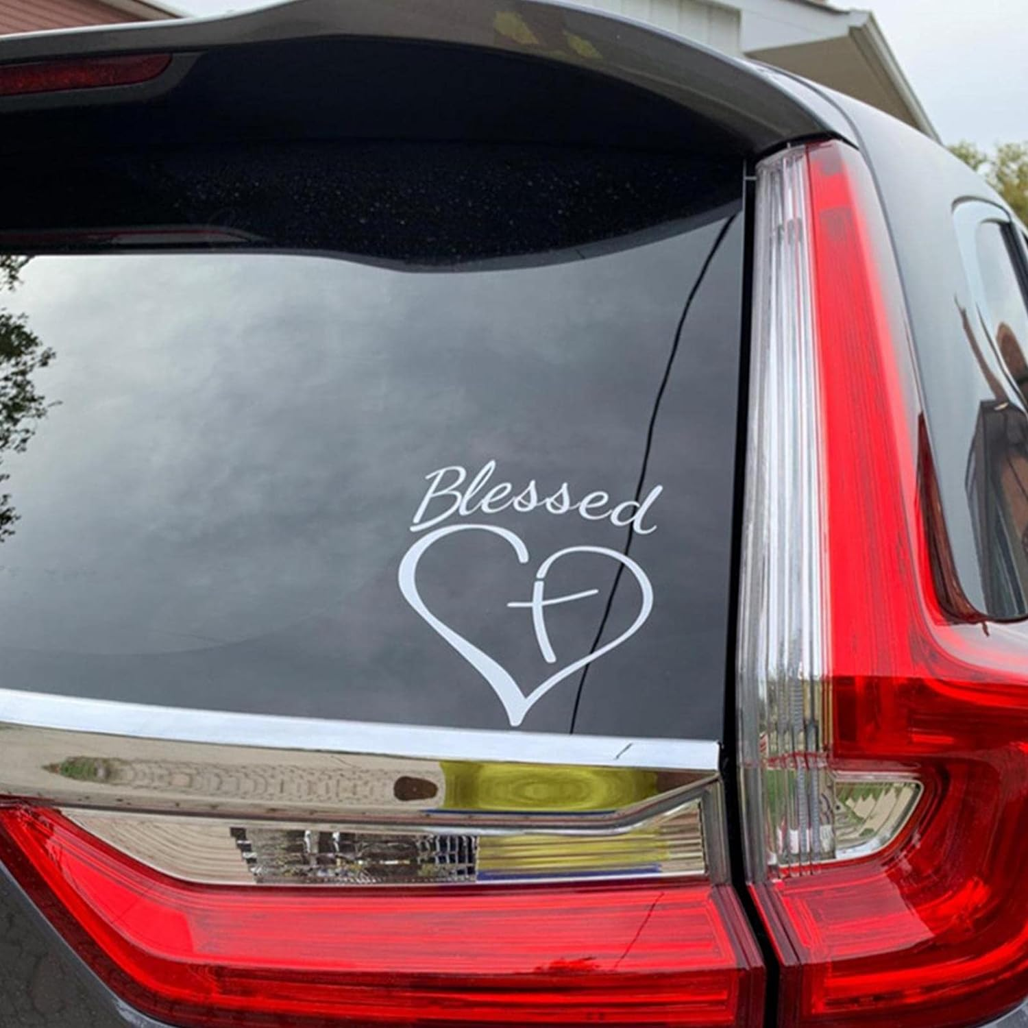 Jesus Cross Sticker for Car,Christian Decal Sticker Love Heart Car Decal Stickers | Love Heart Car Decal Sticker Easy to Apply for Beauty Your Car Astray image number 3