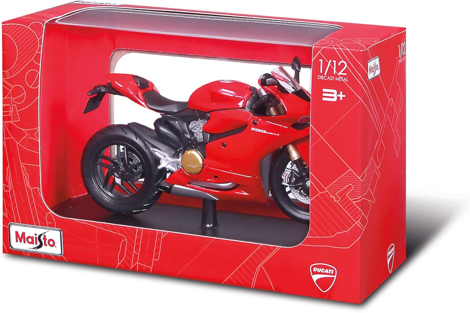 Maisto M32704 1:12 Motorbike-Ducati 1199 Panigale, Assorted Designs and Colours