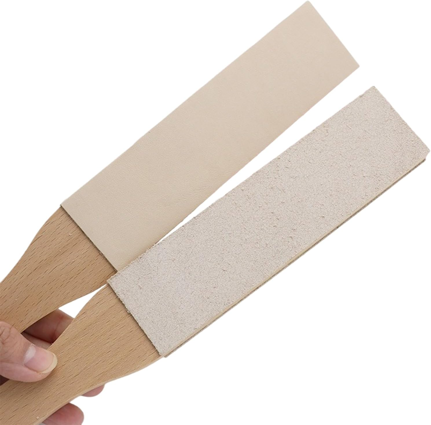 Yxvyxymyxxg Double-Sided Beech Wood Portable Leather Strop - Sharpening & Polishing Tool for Knives, Blades & Leather Craft image number 2