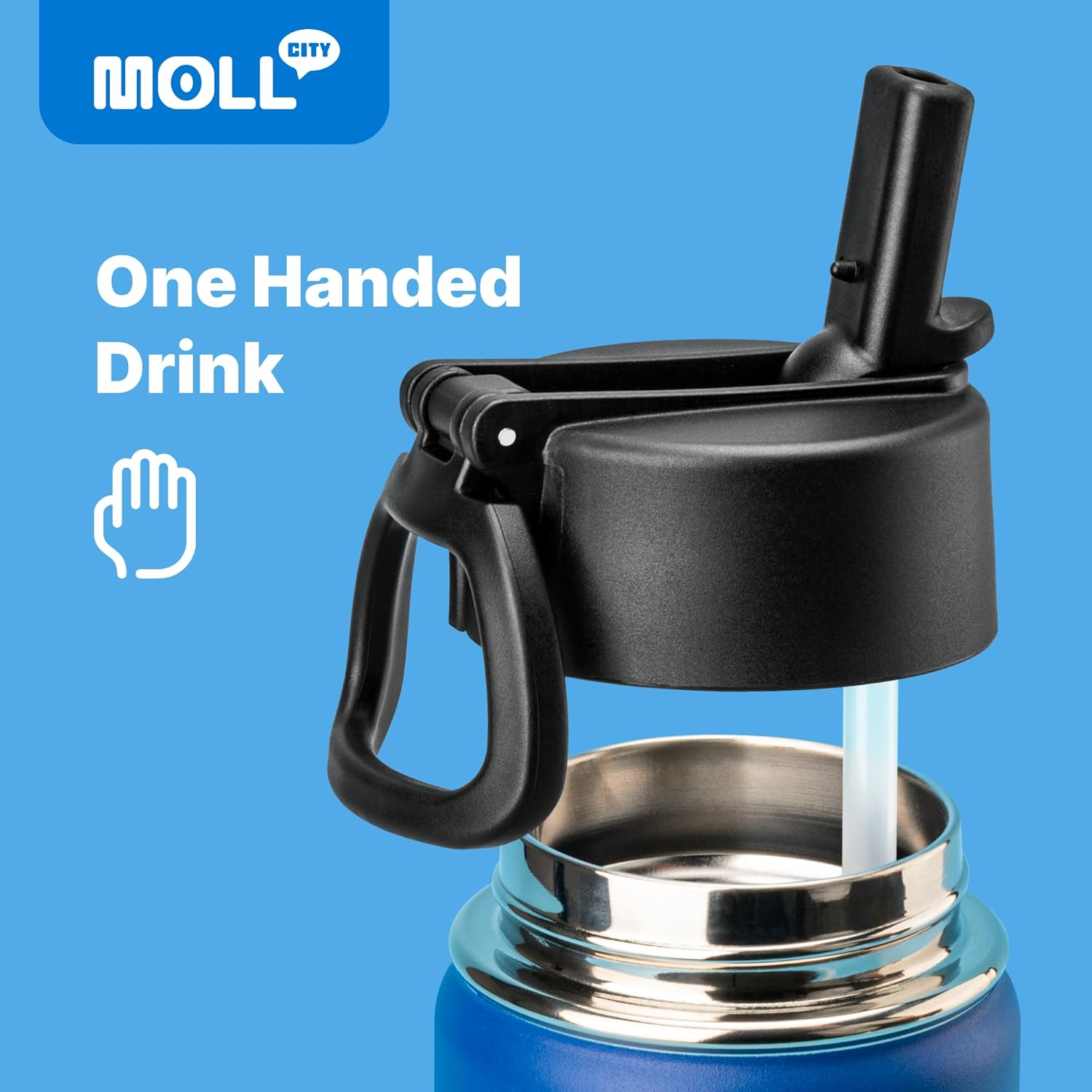 Water Bottle Lid Fit for Hydroflask & Takeya Wide Mouth Water Bottle 12 Oz 16 Oz 18 Oz 20 Oz 32 Oz 40 Oz-Top Replacement Lid, BPA Free image number 4