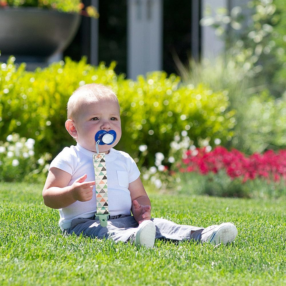 Baby Dummy Clip, 6 Pack Dummies Strap Clips, Newborn Dummy Chain, Pacifier Clip Holder Straps with 6 Silicone Adapter, Soother Chains Clips Fit All, Soothers, Teething Toys, Unisex Baby Essentials image number 1