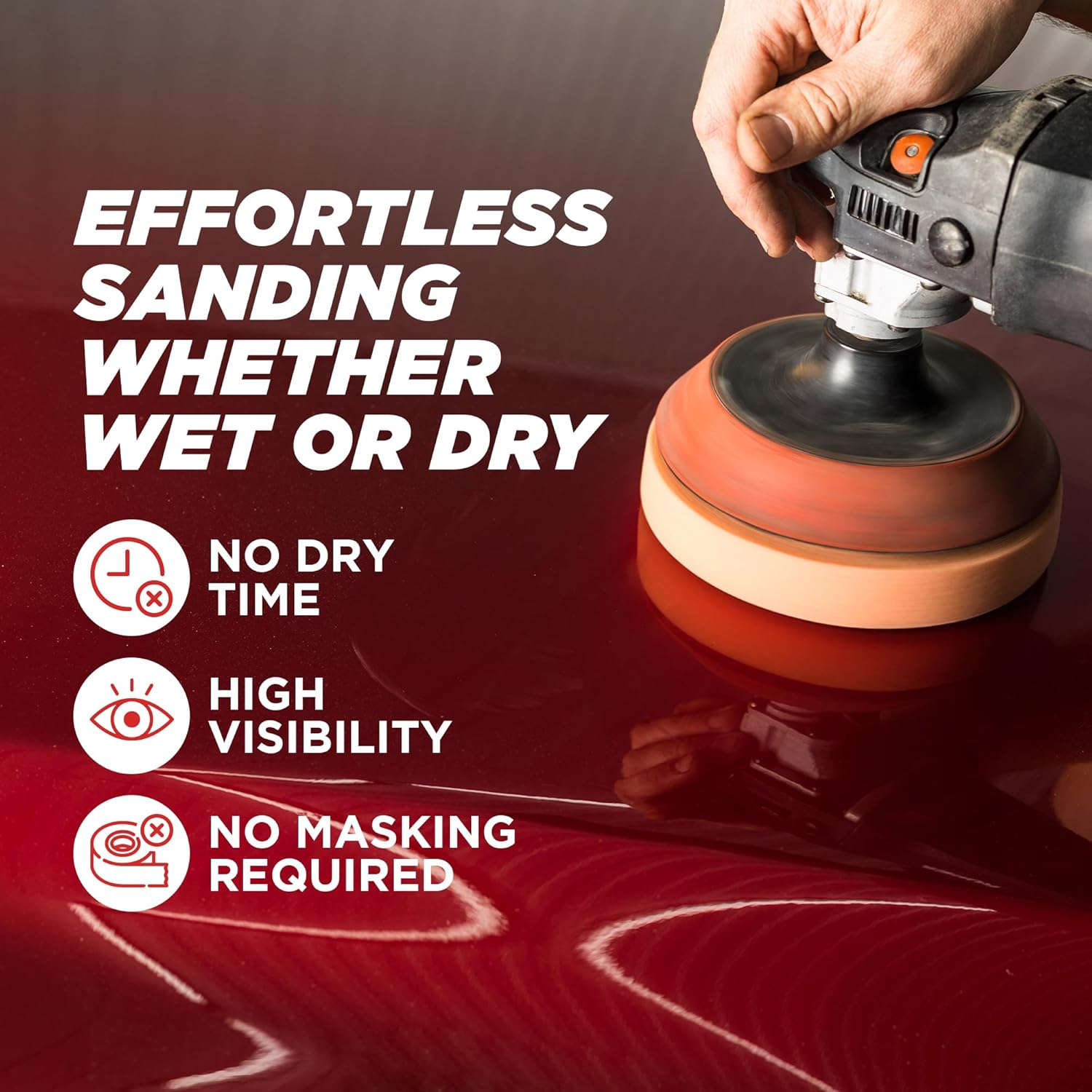 Black Dry Guide Coat Powder - Highlights Scratches, Pinholes, Low Spots & Other Defects, Extra Large Black Powder Coat for Wet & Dry Auto Body Sanding - Guide Coat Auto Body W/Nitrile Gloves 200G image number 4