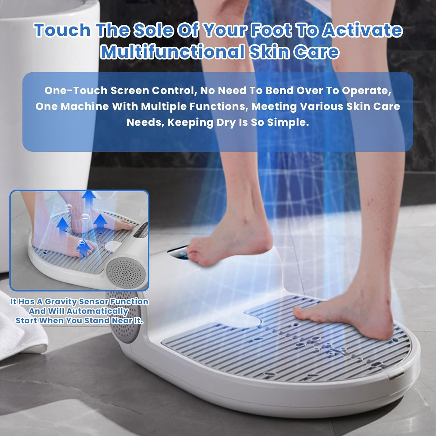 Body Refresher Machine, Body Refresher Cooling Machine, Full Bodys Dryer for after Shower, Touch in Control Bodies Heater Blow Dryer, Waterproof Non-Slip, Adjustable Speed (With Scale) image number 5