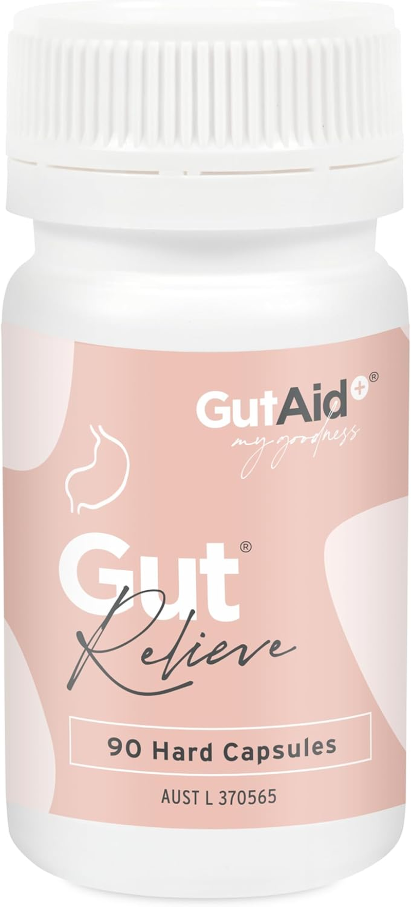 Gutaid+ Gut Relieve 90 Capsules | Pure Vegetarian Enzyme Formula. Relieves Abdominal Cramping, Bloating and Digestive Discomfort. Assists Healthy Digestive System Function and Nutrient Absorption. Reduces Occurrence of Food Intolerances Including Dairy and Gluten. Helps with Digestion of Fats, Acids, Sugars and Lactose