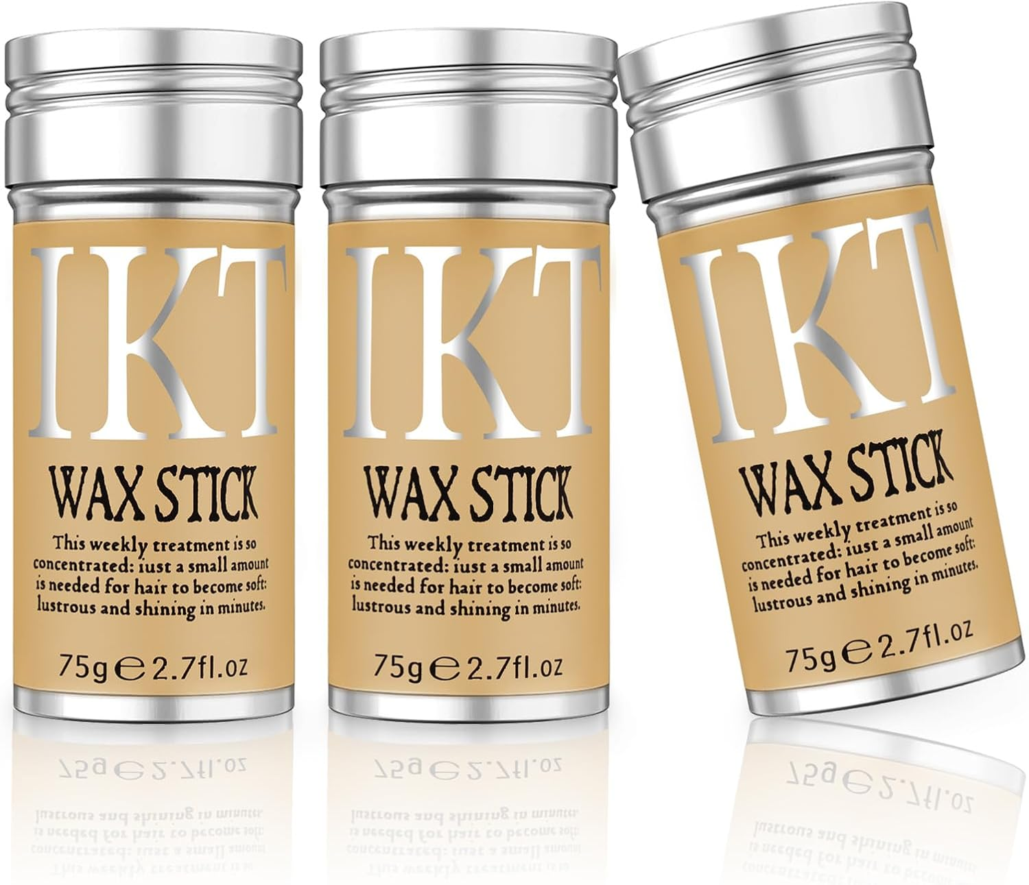 SOVONCARE Hair Wax Stick for Wigs, Bed Head Stick Edge Control Slick Stick Hair Pomade Stick Non-Greasy Styling Wax, Long Lasting, Strong Hold Temporary Hair Styling Product for Edge Frizz Hair 2.7 Oz (Pack of 3) image number 4