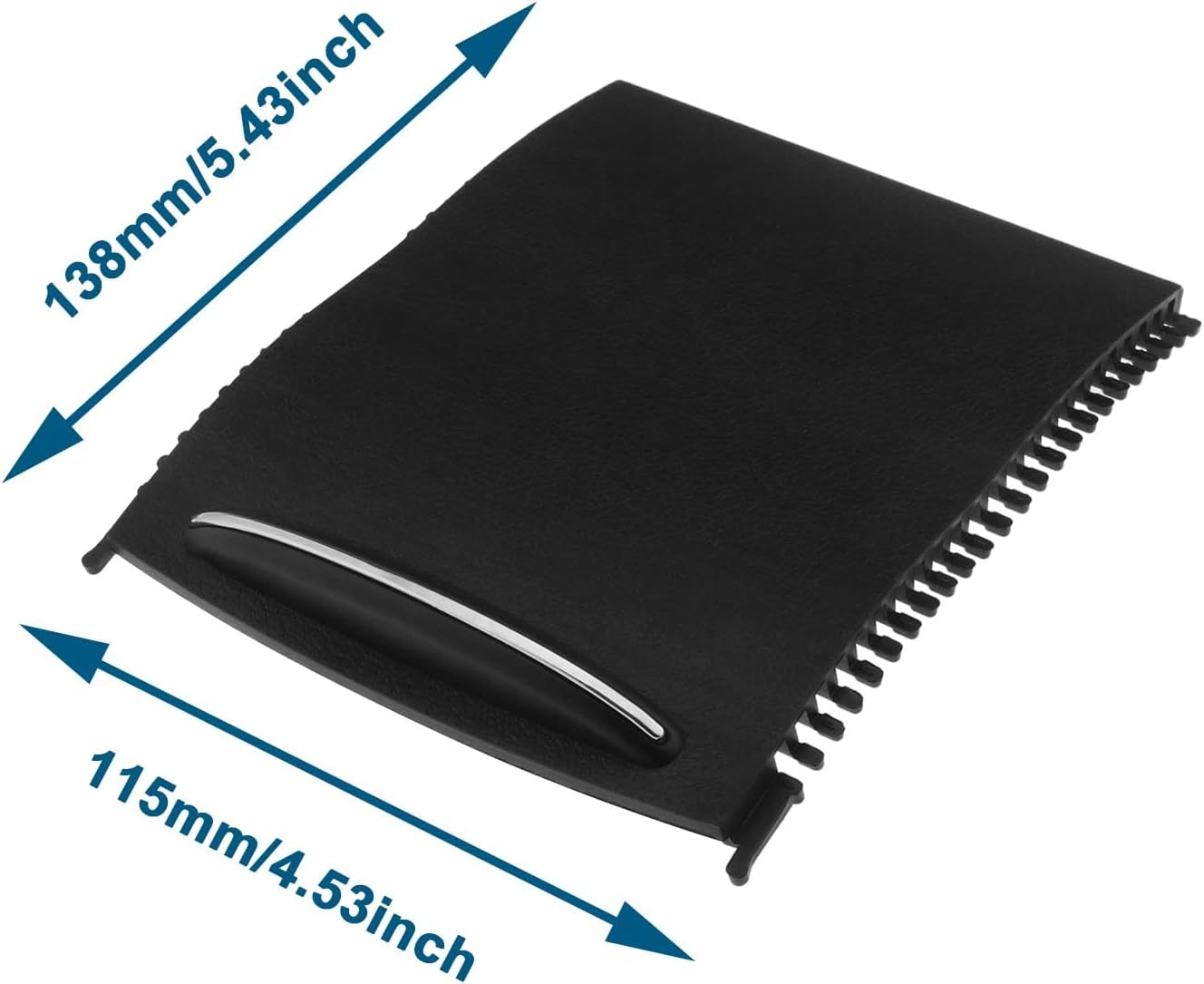 Ecsing Center Console Roller Blind Cover Compatible with C-Class W203 2000-2007 A2036800123 Cup Holder Roller Zipper Center Console Sliding Shutters Black image number 4