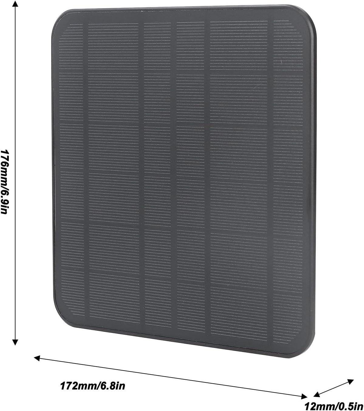 Solar Panel for Outdoor Security Camera, 12W Solar Panel for Ring Spotlight Camera, for Stick up Cam Battery, IP65 Weatherproof Solar Powered, Wall Mount (Black) - White image number 2