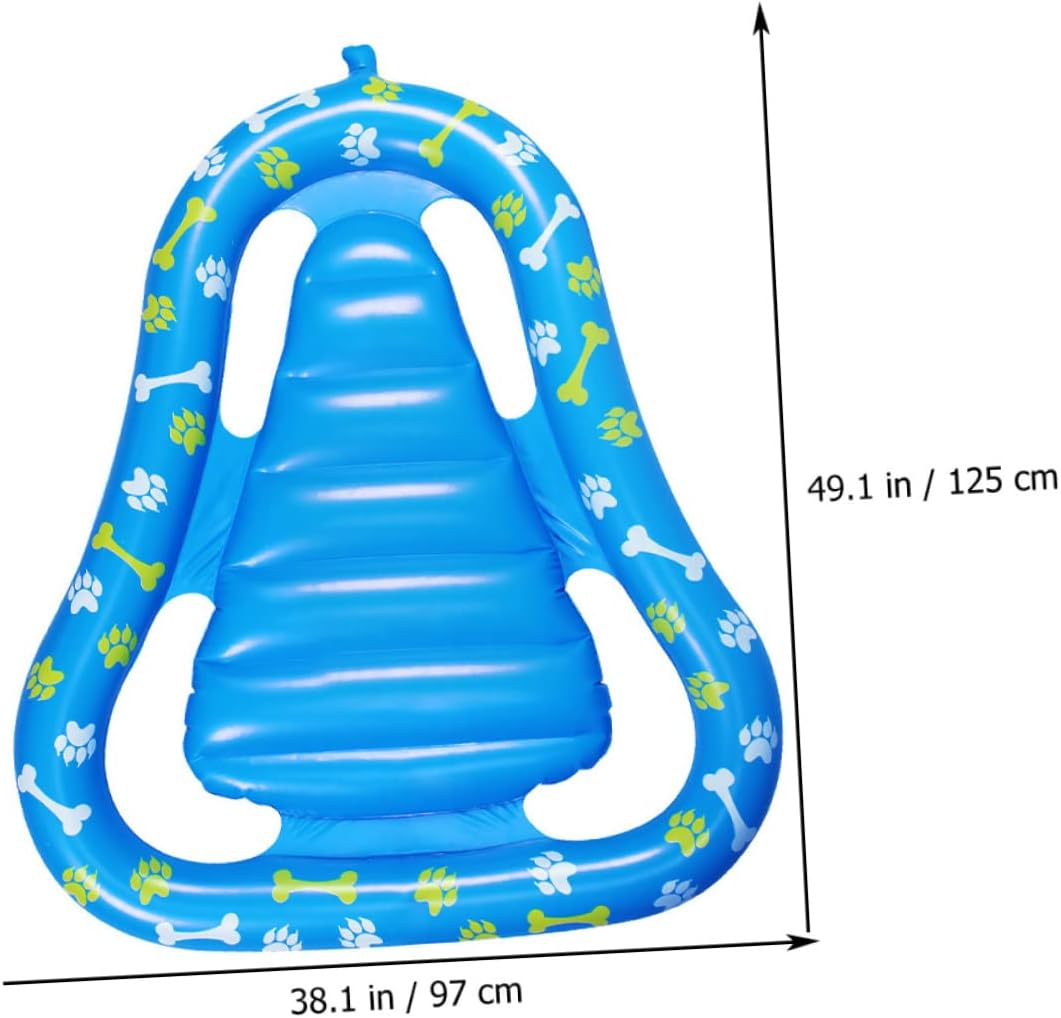 Alasum Inflatable Pet Floating Mat 125X97Cm Thick PVC Avocado Shaped Water Pad for Dogs Waterproof Swimming Cushion for Pool and Beach Fun image number 6