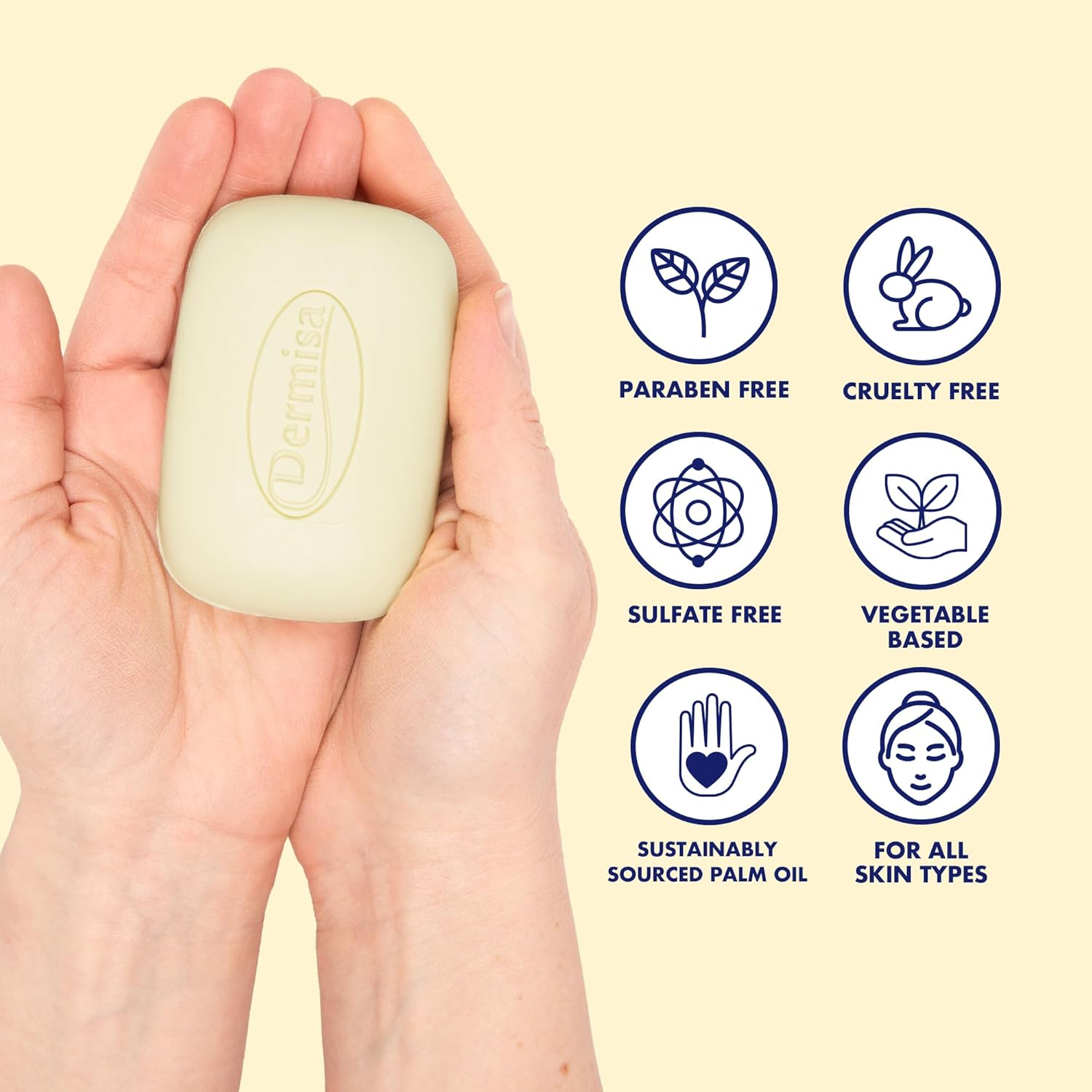 Dermisa Brightening Bar Soap, Natural Botanical Extracts, (3-Pack, Each of 3 Oz) image number 5