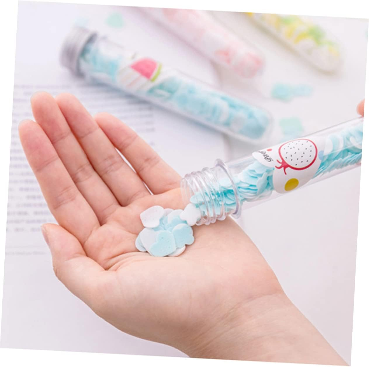 GANAZONO 12Pcs Soap Sheets Travel Soap Paper for Camping Hiking Fragrant Confetti Dissolving Scent image number 1