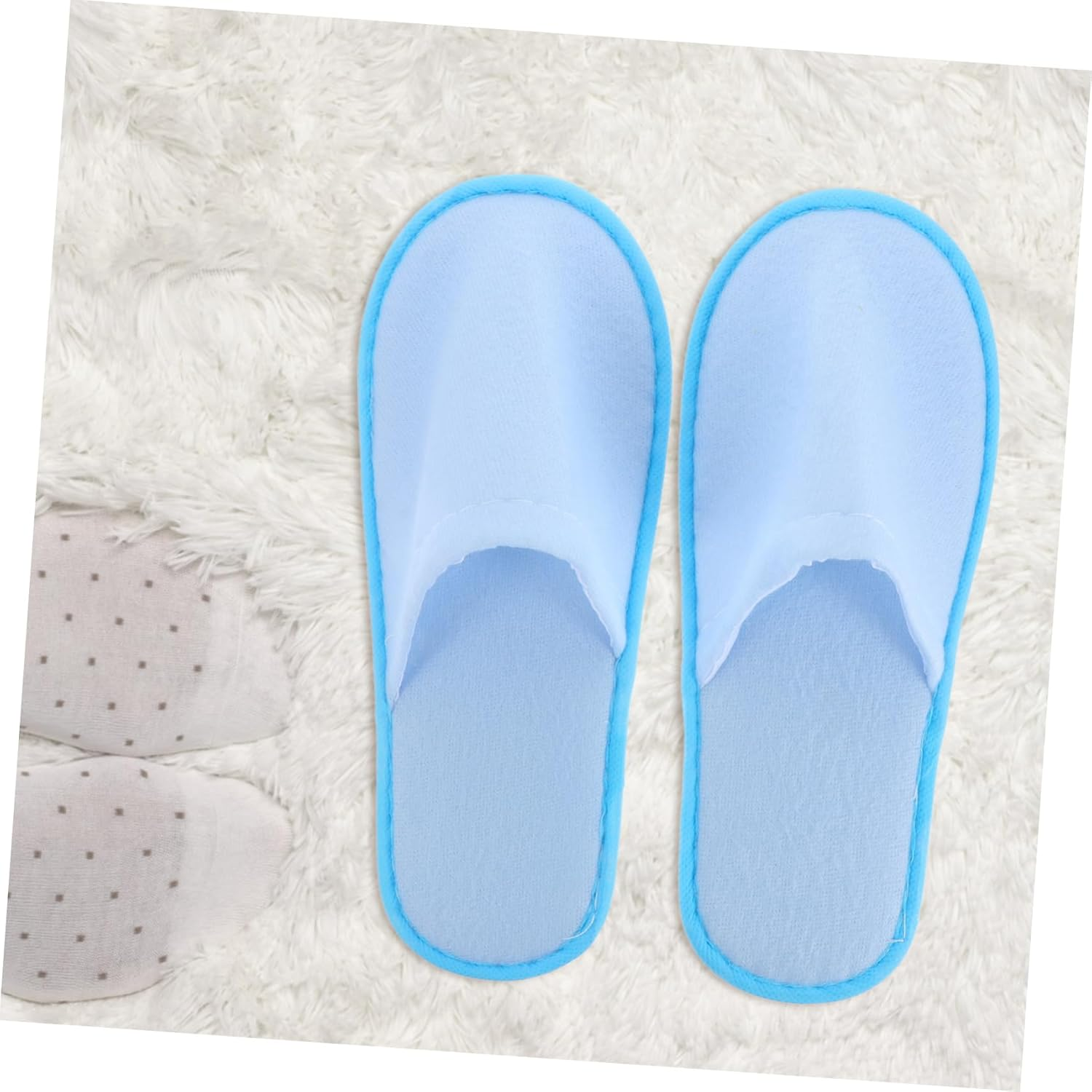 Healvian Disposable Slippers Travel Toiletries Indoor Slippers Bulk Hotel House Slippers for Guests Spa Slippers Home Indoor Slippers Salon Slippers Grey Pulled Cloth