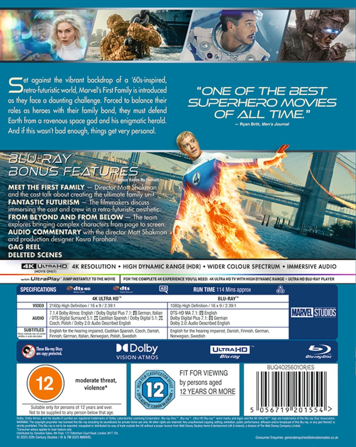 Marvel Studios' the Fantastic Four: First Steps 4K Ultra HD/BD [Blu-Ray] [Region Free] image number 2
