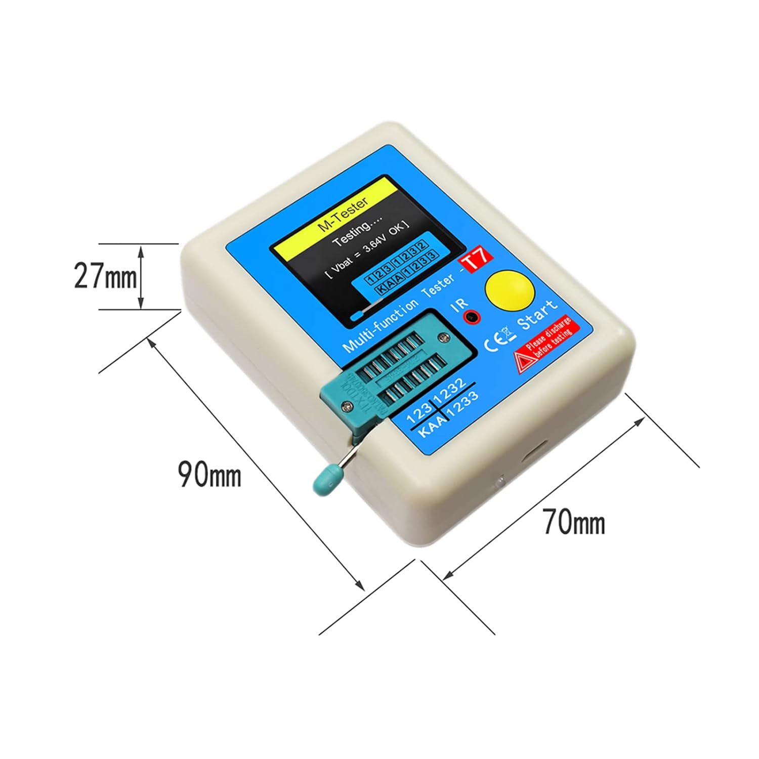 Relogic Transistor Meter Multi-Function Capacitance Resistance Tester Full Color Display Transistor Meter image number 4