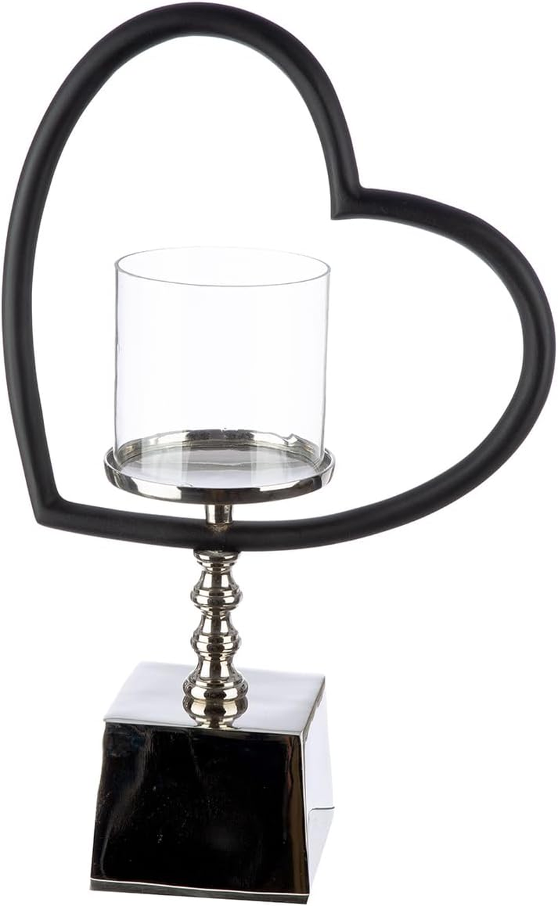 GILDE Ginkgo Lantern Metal &ndash; Matt Black &ndash; Height 36 Cm X Diameter 20 Cm &ndash; Decorative Pattern &ndash; Lantern