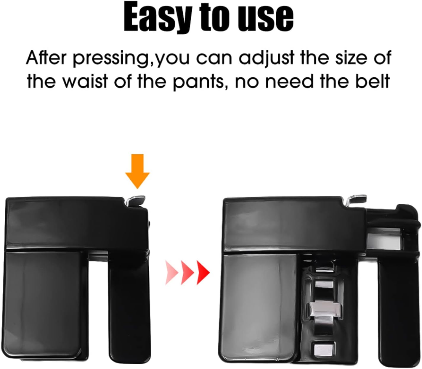 Pants Adjustment Buckles,Elastic Waist Clip,Belt Substitution with Unique Card Slot Design for Pants or Skirts, Made of Sturdy ABS Material, Detachable Structure, Tight Fit image number 2