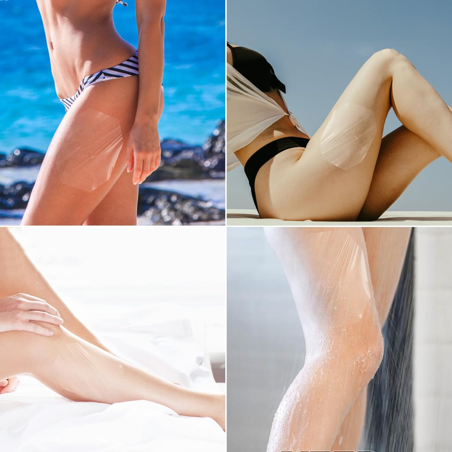 Gosknor 20Pcs Thigh Lift Tapes for Women, Octagonal Self-Adhesive Cellulite Tapes Invisible Waterproof Anti-Chafing Lift and Glow Patches for Loose Skin Tightening & Body Shaping image number 6