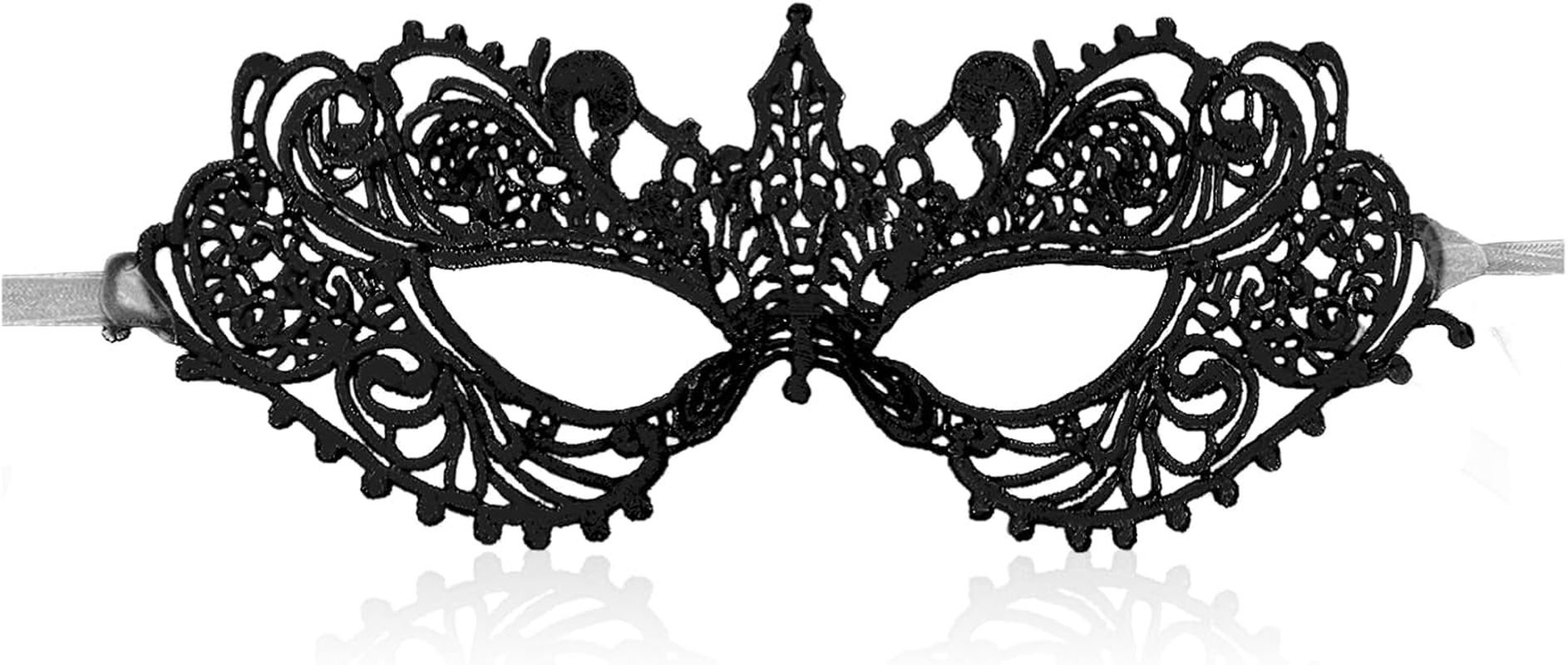 Erythem Masquerade Mask for Women, Venetian Lace Masquerade Mask for Halloween Mardi Gras Costume Party, Fit for Adult image number 3