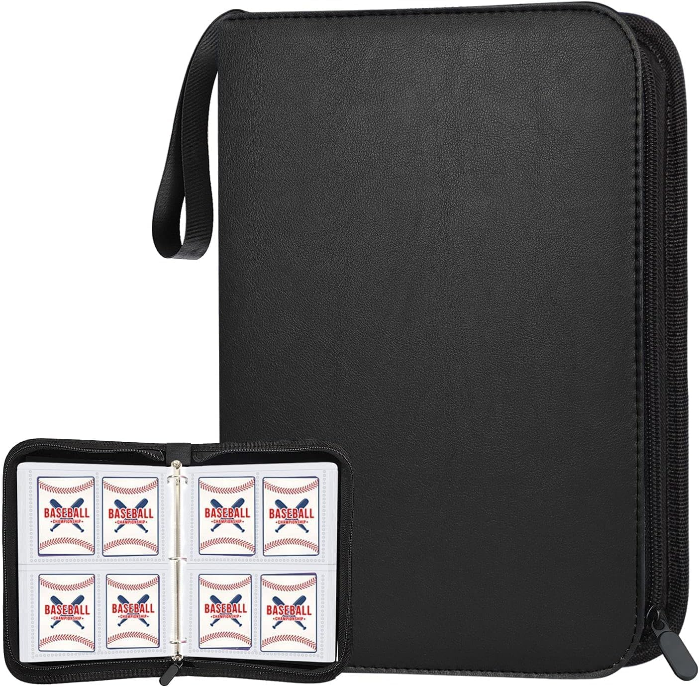 Card Binder for Trading Cards, 4-Pocket Pages Sleeves 400 Pockets Card Binders Holder Folder Album Book Protectors, Fit for PKMN Trading Cards and TCG Yugioh MTG Baseball Cards image number 2