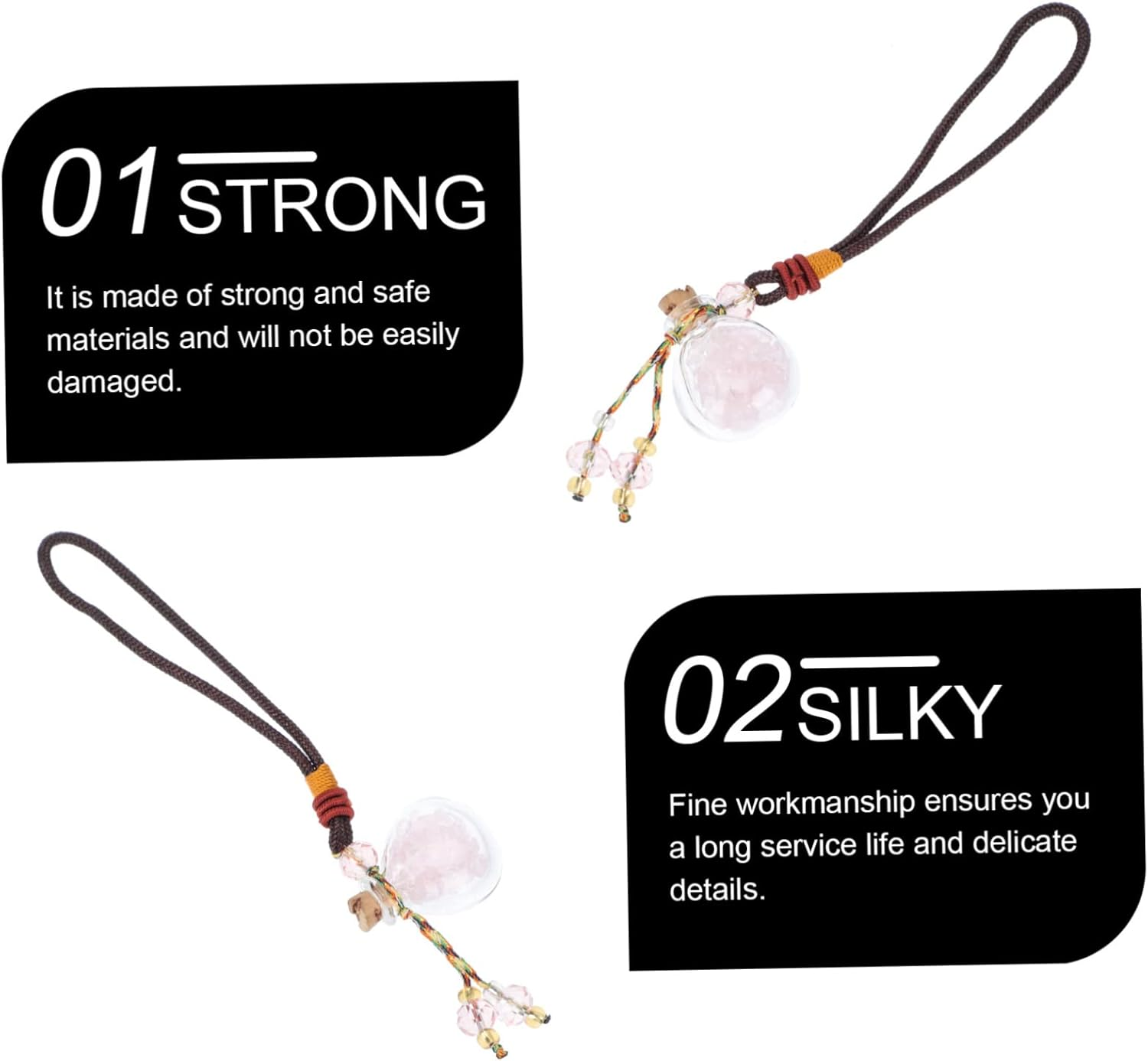 STOBAZA 4Pcs Car Hanging Ornament Car Perfume Bottle Pendants Decorations Air Freshener Essential Oils image number 1