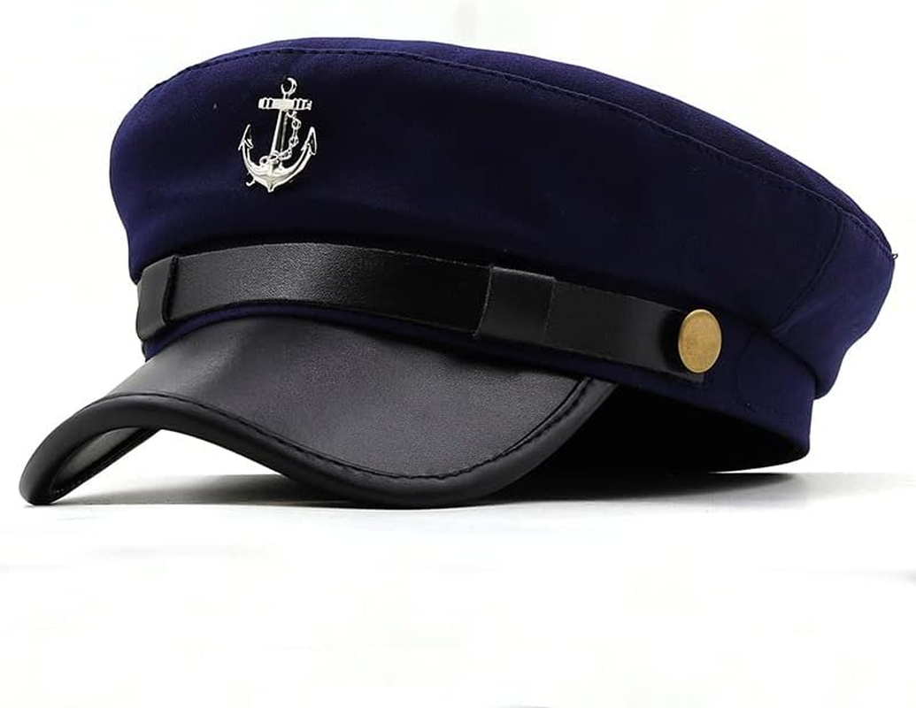 Newsboy Cap for Women Casual Beret Hat Military Sailor Captain Cap Vintage Painter Fiddler Hat Ivy Peaked Flat Cap