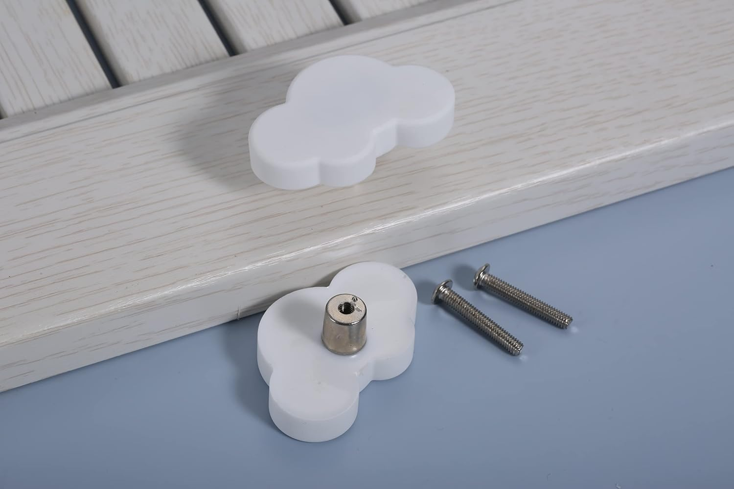 2Pcs Cloud Cartoon Furniture Cupboard Dresser Cabinet Handles Kids Room Door Wardrobe Hardware Pulls Knobs Small(Single Hole) image number 1