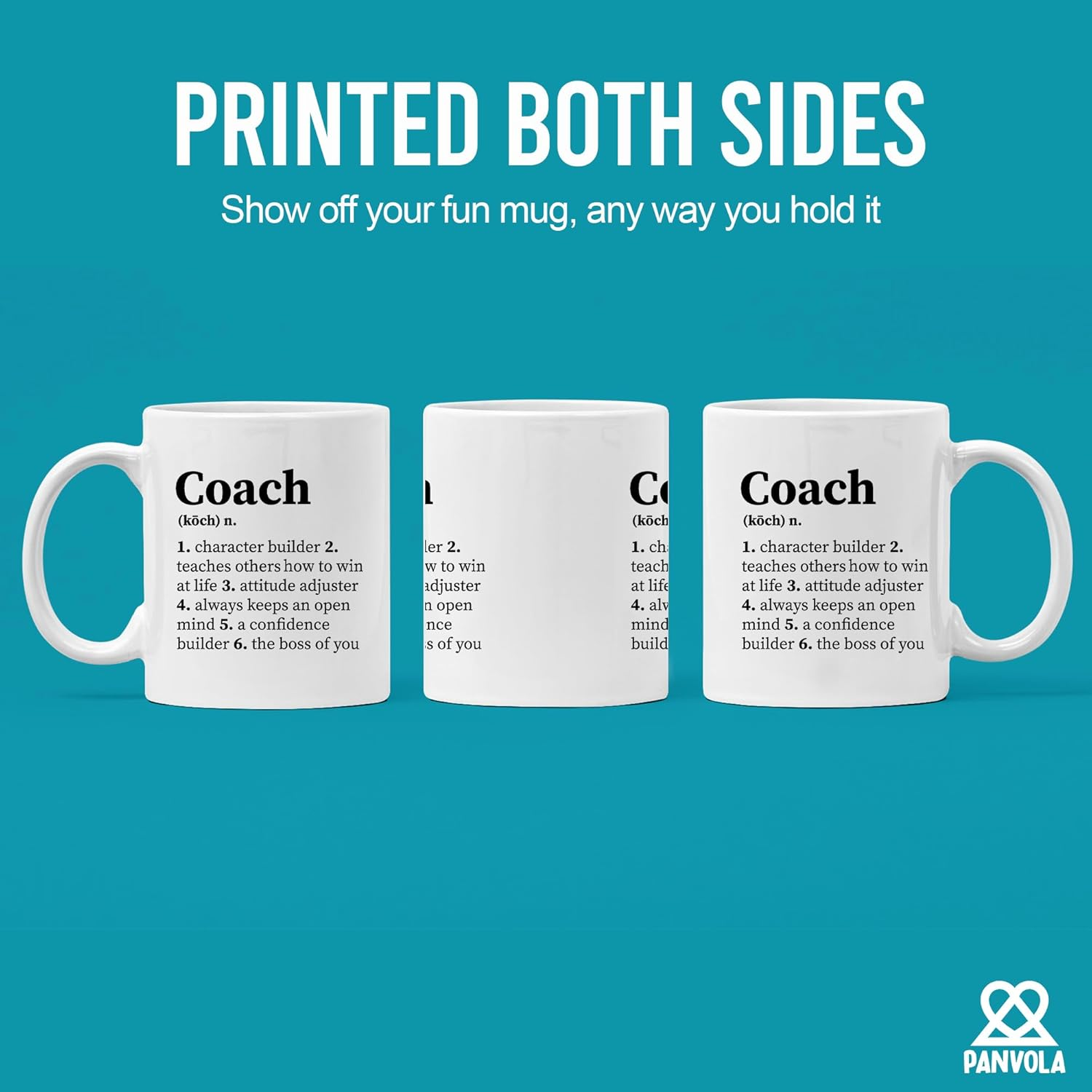 Coach Noun Definition Mug Character Builder Coach Gifts for Team Manager Office Boss Appreciation Inspirational Novelty Drinkware Ceramic Coffee Mug 11 Oz