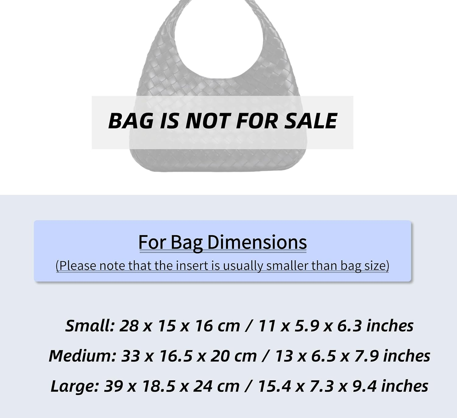 Xoppia Bag Organizer Compatible with Bottega Veneta Small Medium Large Campana. Felt Insert Liner for Women Tote Handbag. (Style B-Black, Medium)