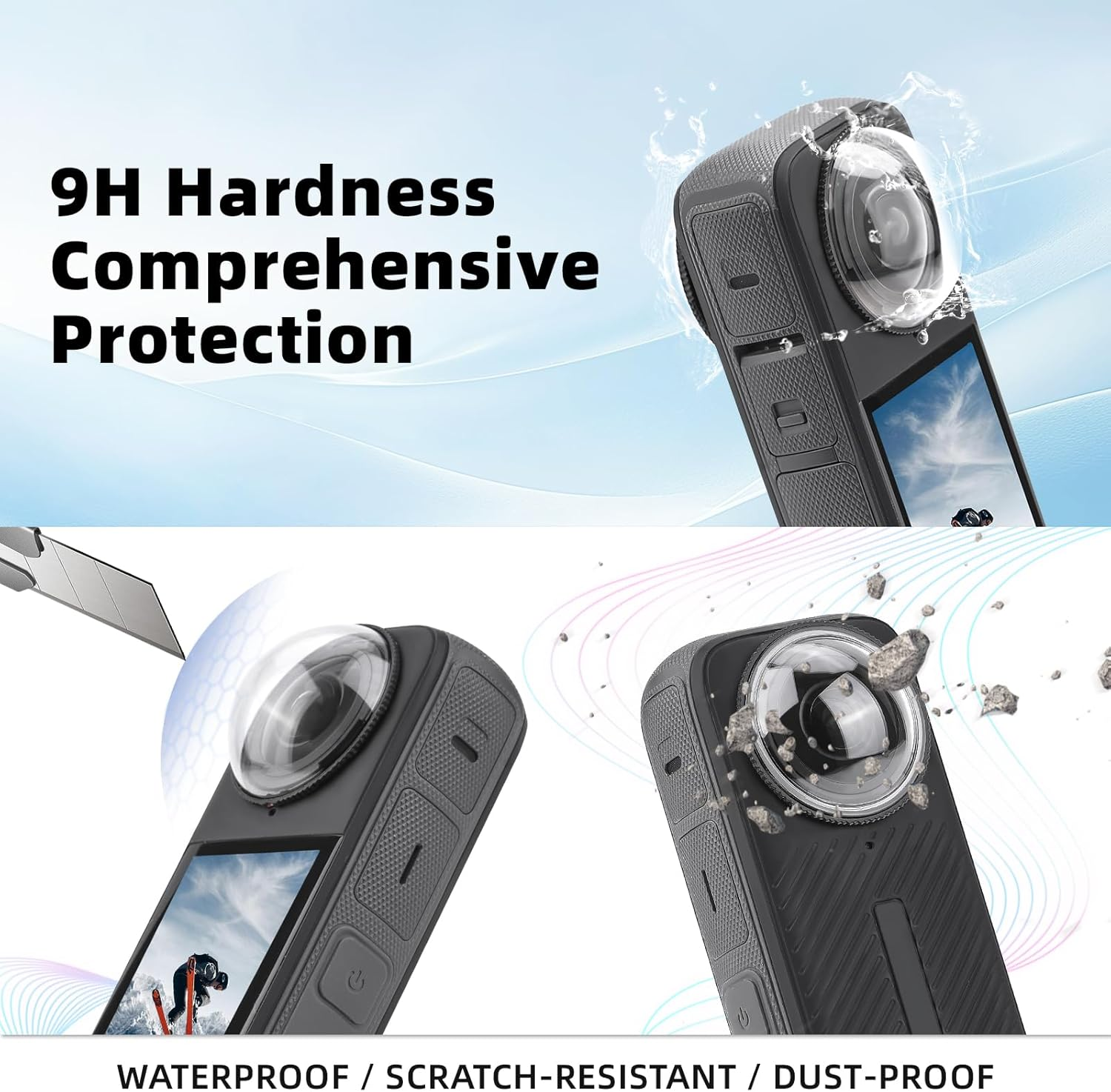 Flymile Premium Lens Guard for Insta360 X4 Camera - High Transparency Tempered Glass Protector, Anti-Scratch Accessory image number 6