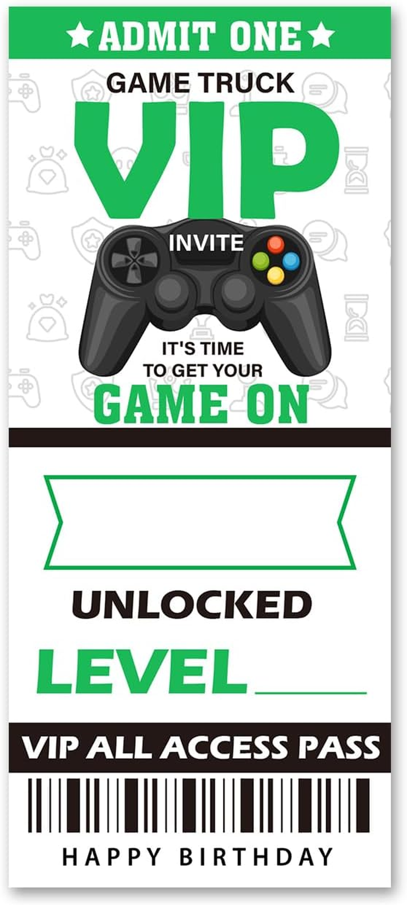 VAHATAN Carnival Birthday Party Invitations 20 Pack Come One Come All Circus Carnival Ticket Invitations with Envelopes Invites Cards for Birthday Party