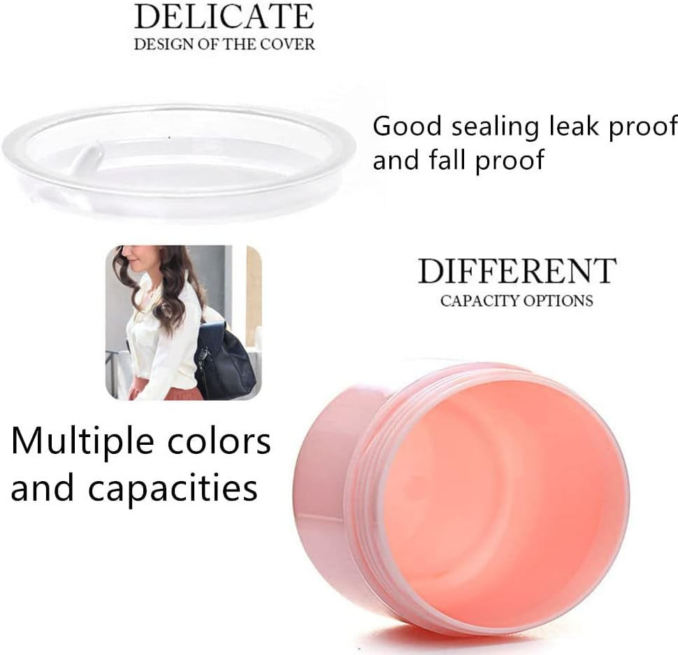 12Pcs Plastic Small Travel Containers - Leakproof Refillable Cosmetics Jars with Lids and Scoops for Makeup Samples image number 4