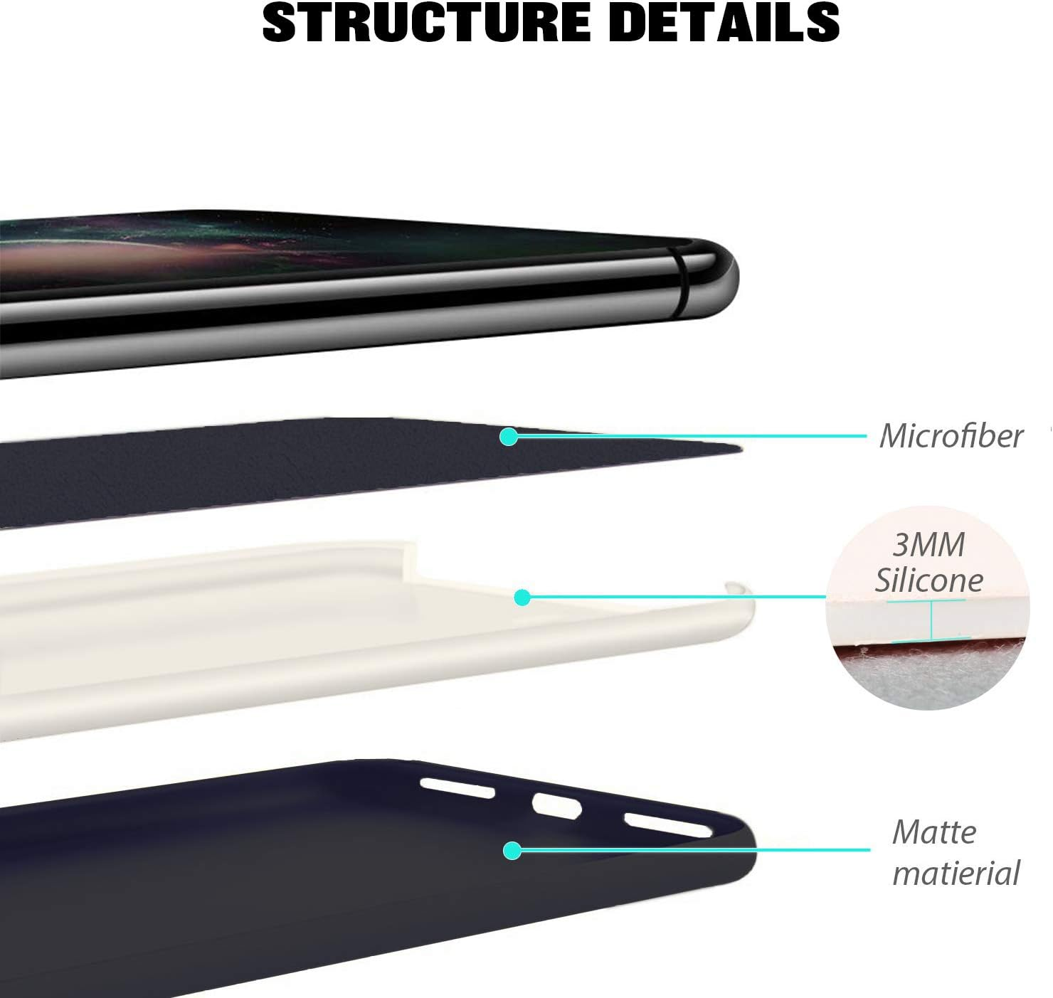 ZUSLAB Silicone Case for Iphone 11 Case, Liquid Silicone Anti-Scratch Gel Rubber Shockof Full Tection Soft Microfiber Lining Cover for Apple (2019) - Black - Black image number 6