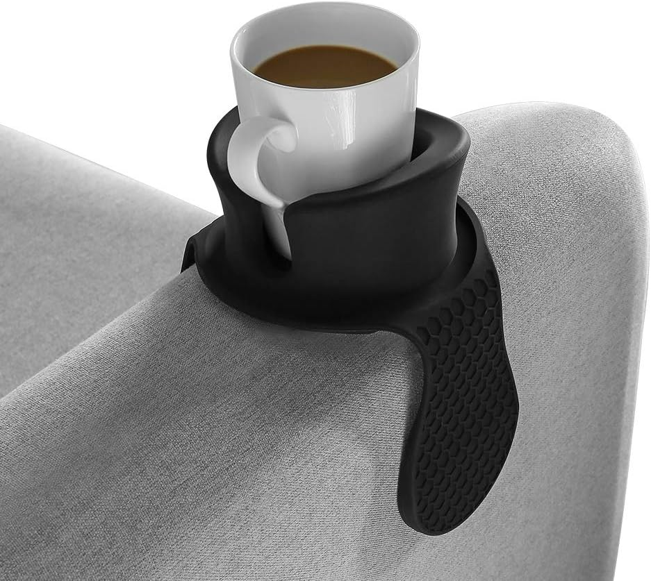 Sofa Cup Holder - Watruer the Ultimate Anti-Spill Holder Silicone Drink Holder for Your Sofa or Couch - Brown
