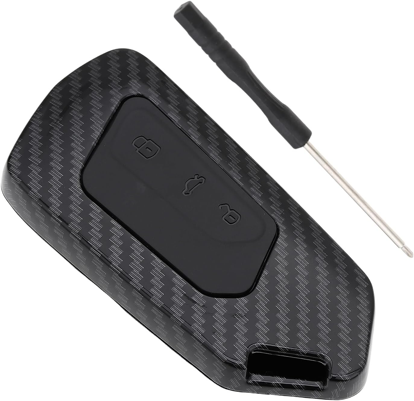 VGOL 3 Keys Carbon Key Cover Compatible with Volkswagen Golf 8 (CD) image number 6