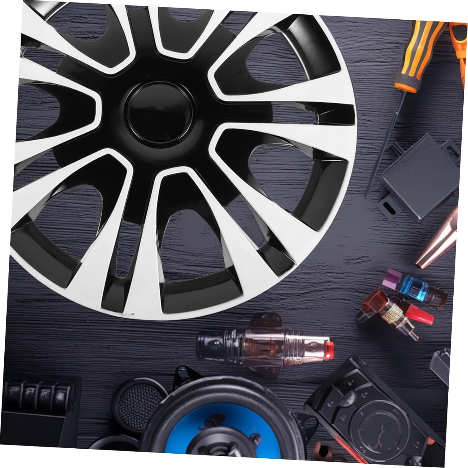 HAPINARY Car Rim Hubcap Wheel Center Cap Wheel Cover Fit Rim Cap for Semi Truck Trailer image number 5