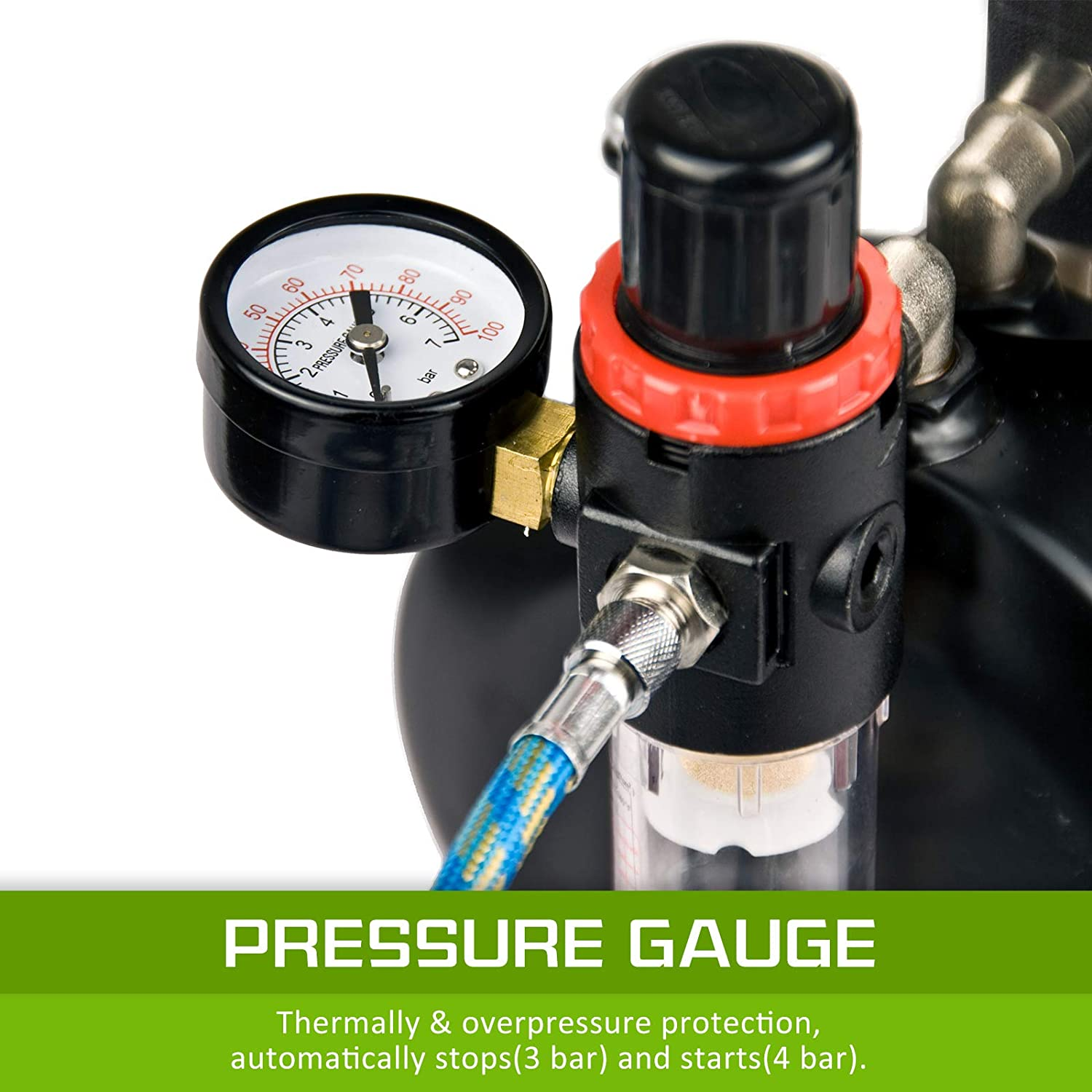 Dynamic Power HB-AS186 1/6HP Air Compressor 20-23L/Min. with 3 Litres Tank image number 5