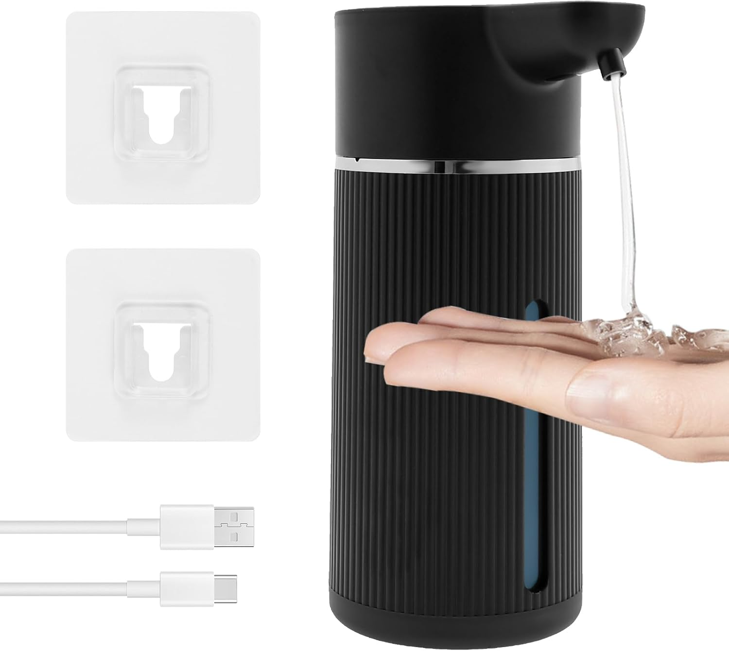 Automatic Soap Dispenser 14.2 Oz Capacity Foaming Soap Dispenser for Hand Sanitizer Shampoo Body Wash (White)