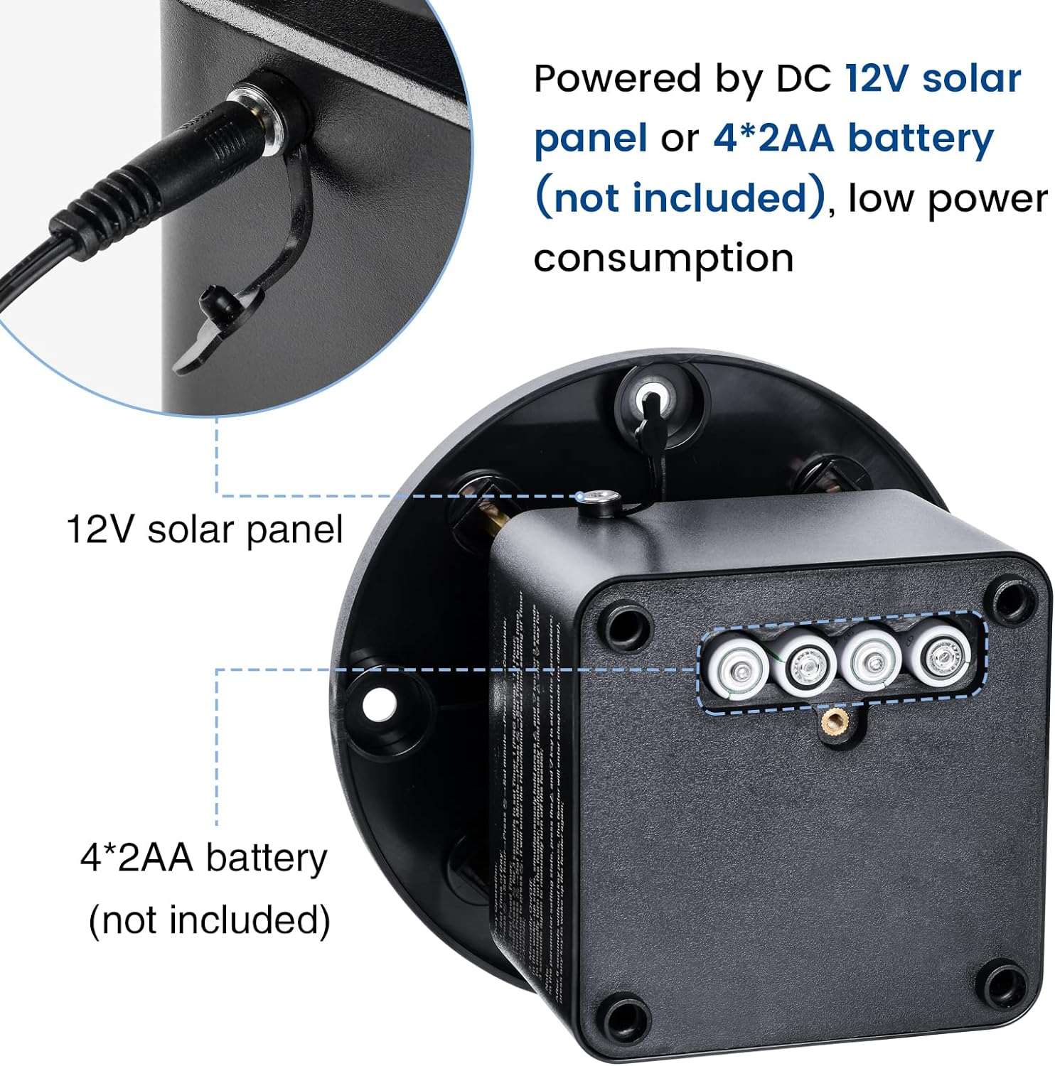 Briidea Deer Feeder Timer, All-In-One Deer Feeder Motor and Timer Kit with Programable Digital Timer, Metal Spin Plate, Adjustable Mount, Black image number 5