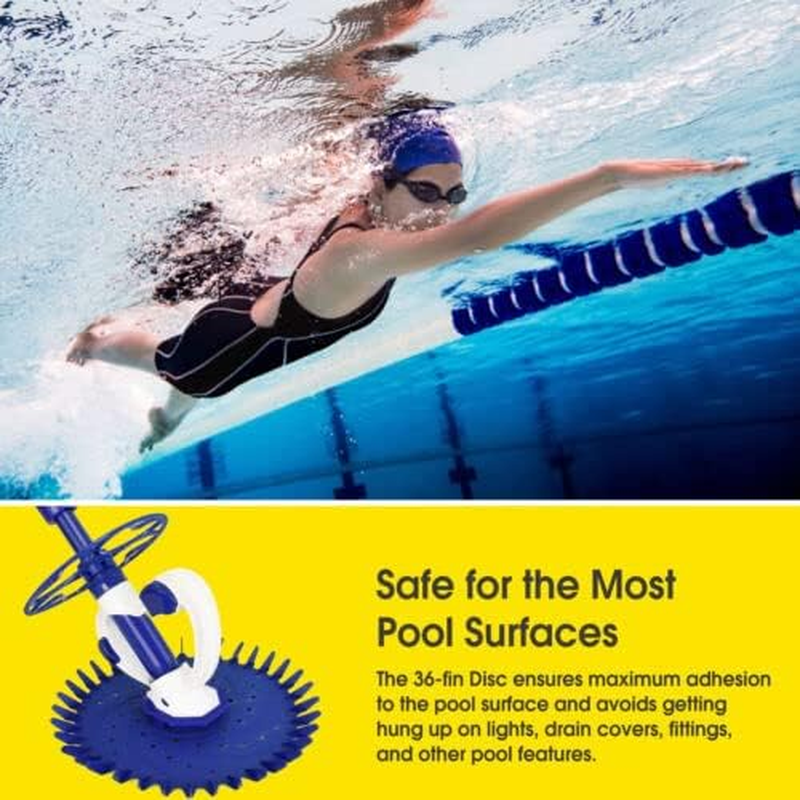 Upgraded Automatic Swimming Pool Vacuum Cleaner Powerful Suction Pool Cleaner Inground above Ground Pool Sweeper with Hose image number 2
