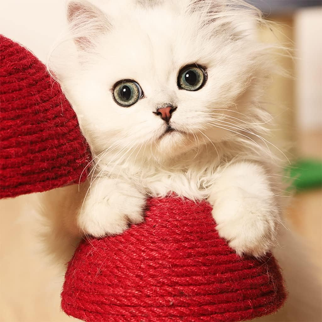 Play Creativity Cat Tree, Mushroom Cat Scratching Post with Durable Sisal Materials, Unique Cat Condo Protect Your Furniture Rest image number 3